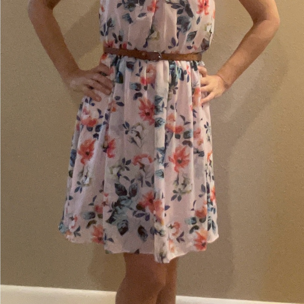 by & by Pink Floral Mini Dress XS